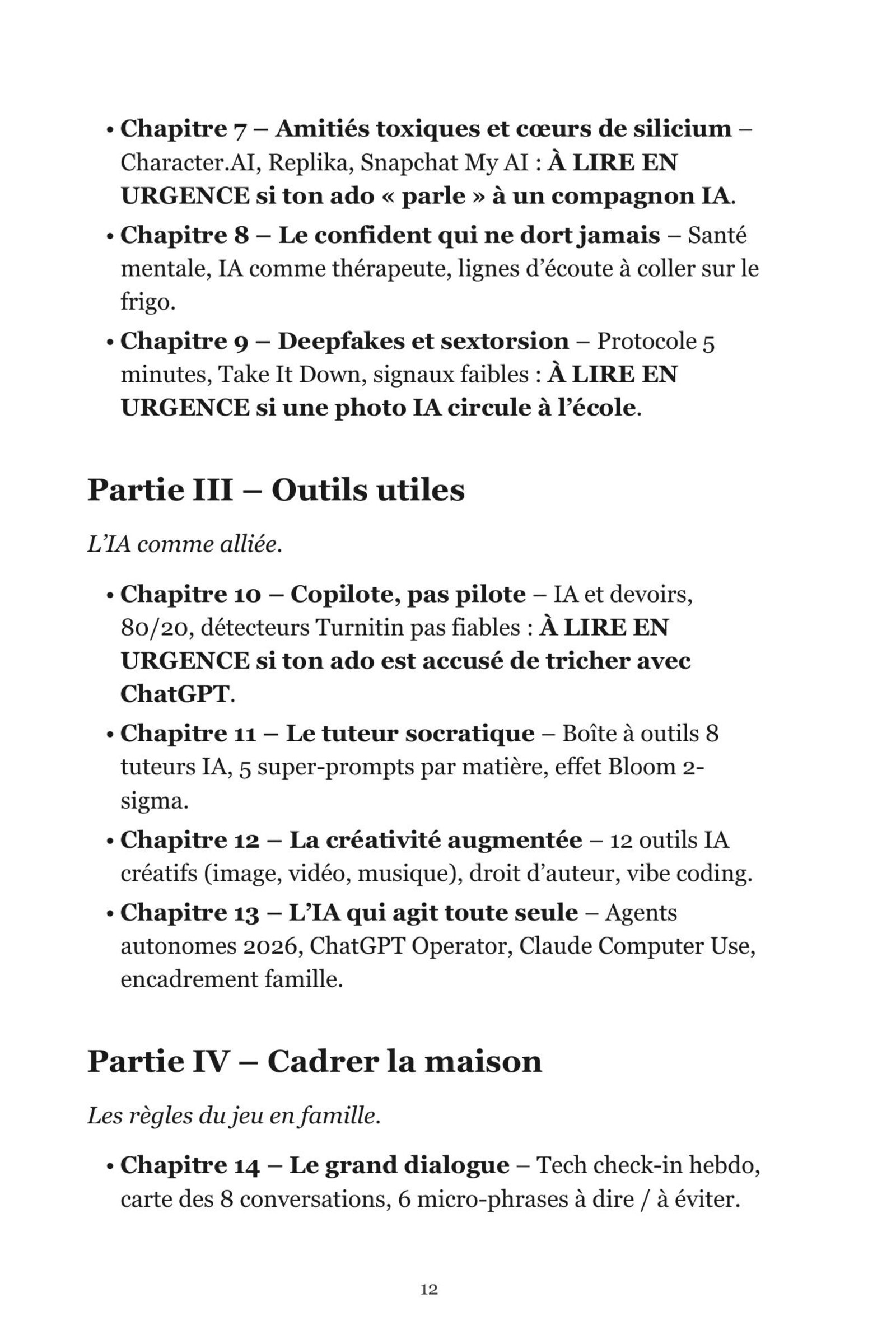 Page 8 de l'extrait de L'IA pour les parents