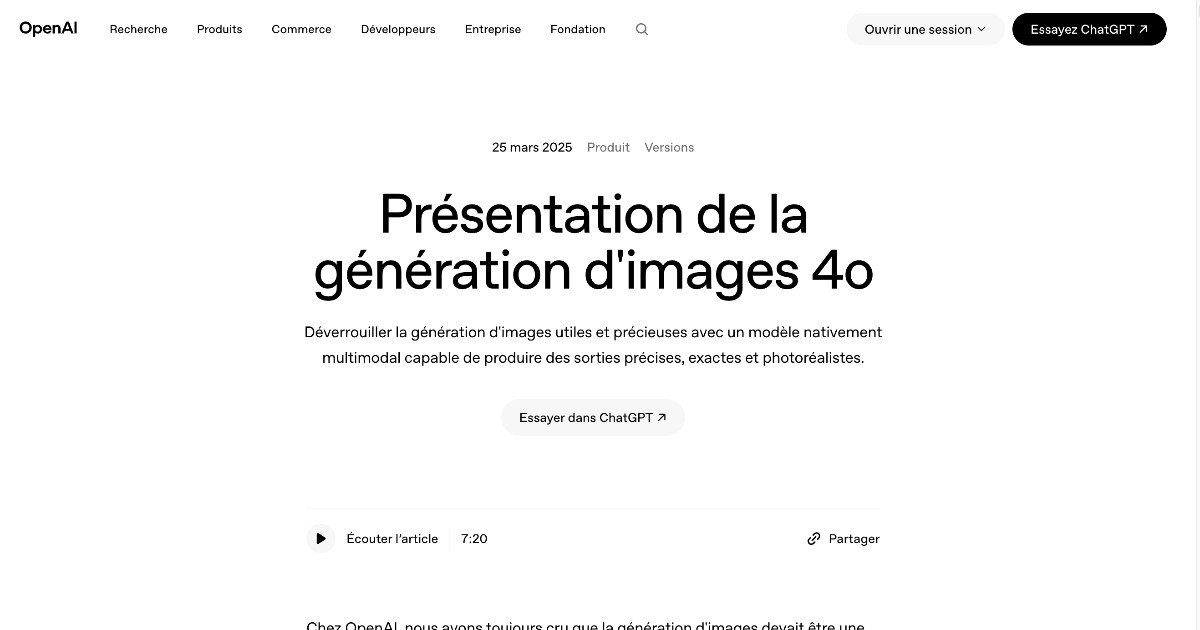Capture d'écran de GPT Image 1