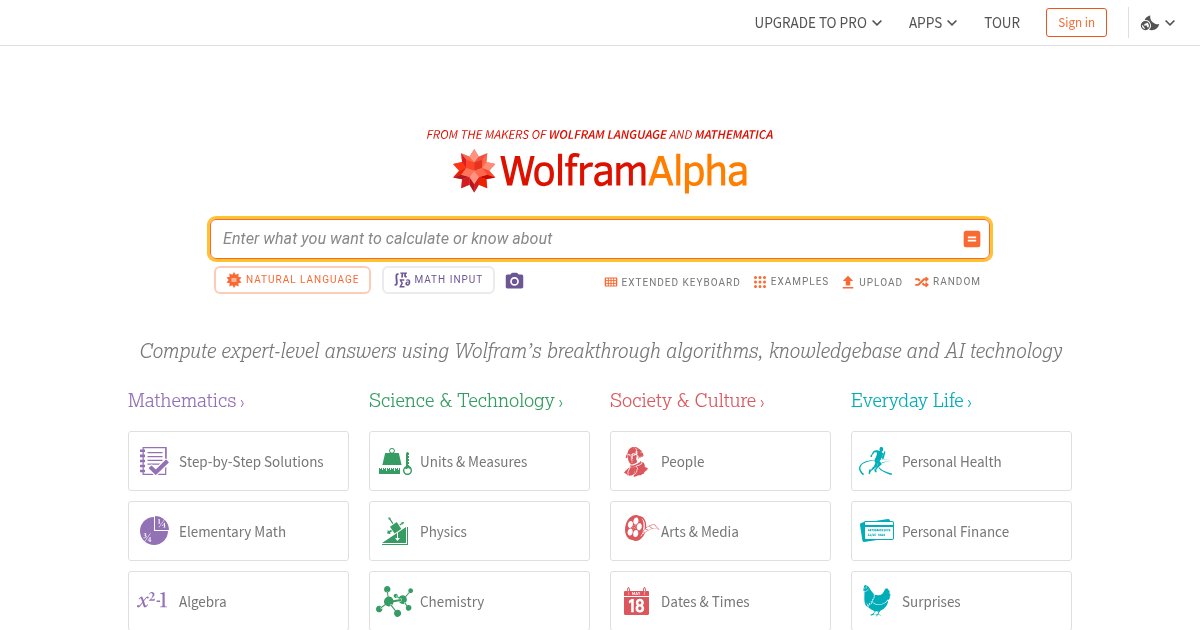 Wolfram Alpha