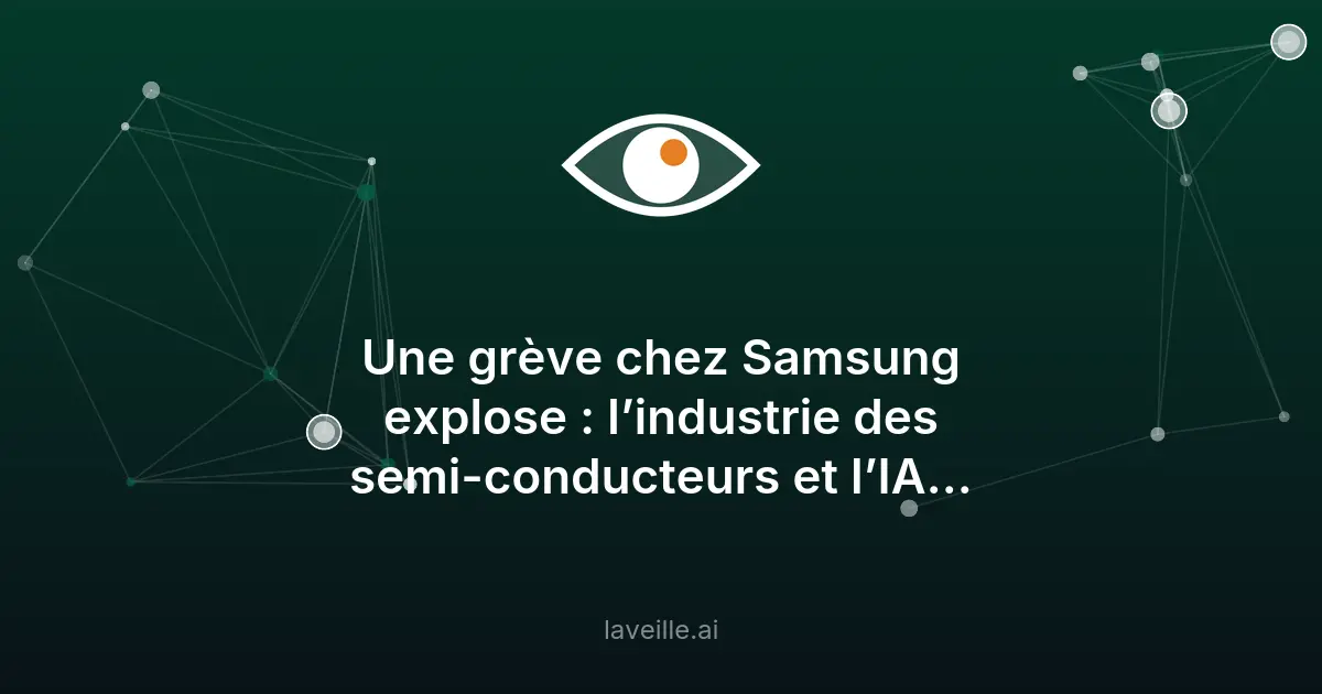 Grève Samsung : menace sur les semi-conducteurs pour l'IA