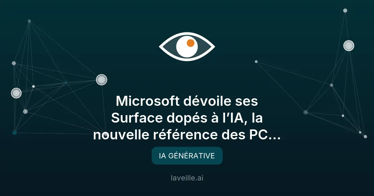 Microsoft lance ses nouveaux Surface dopés à l'IA