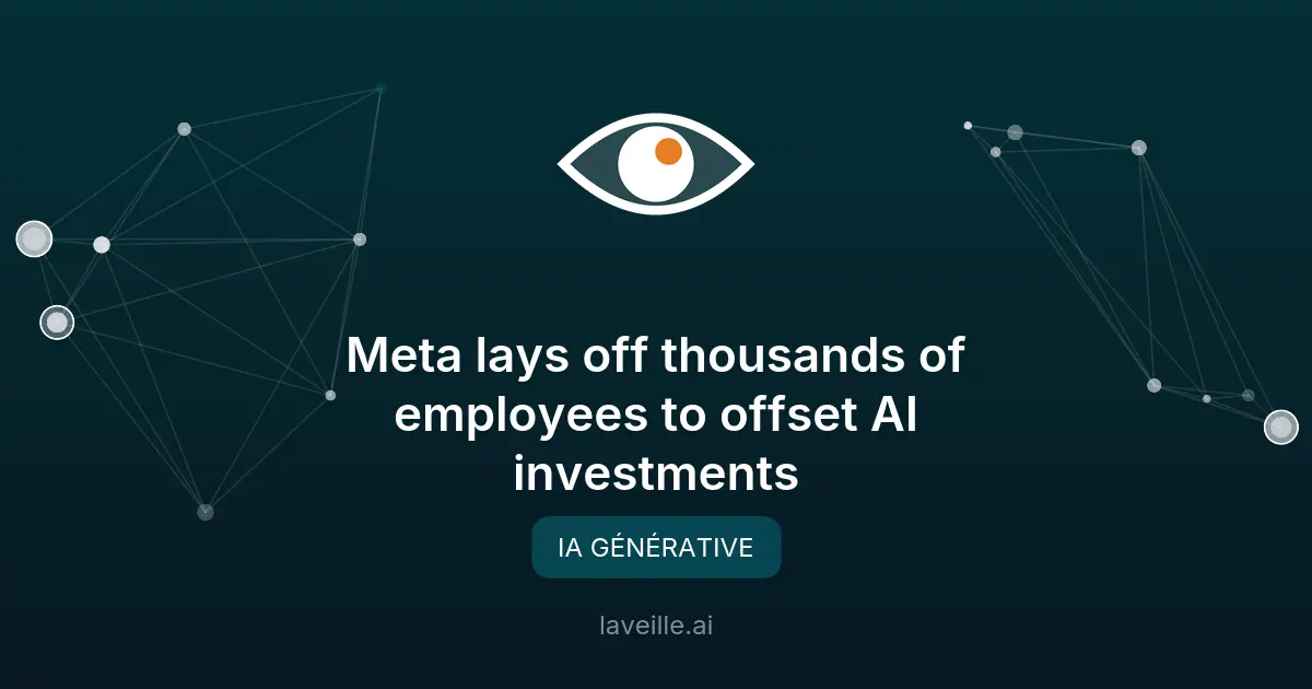 Meta licencie 8 000 employés pour financer l'IA