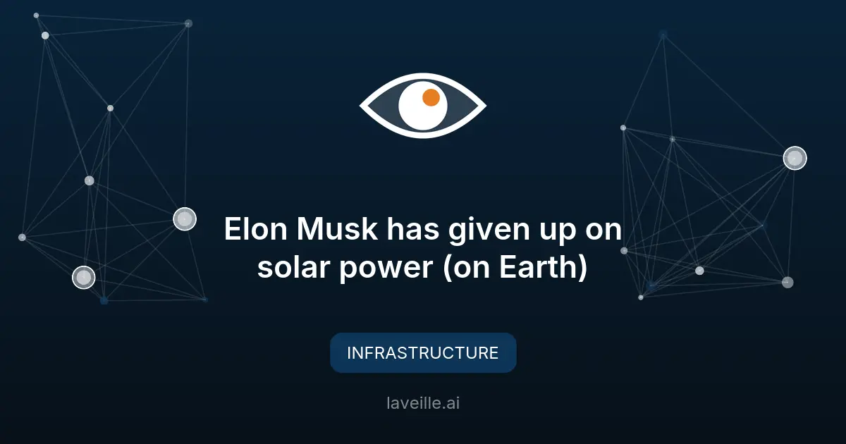 Elon Musk abandonne le solaire terrestre pour l'IA