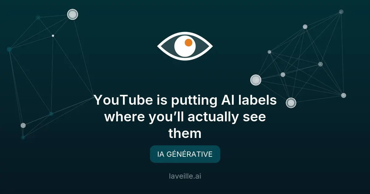 YouTube améliore l'étiquetage du contenu généré par IA