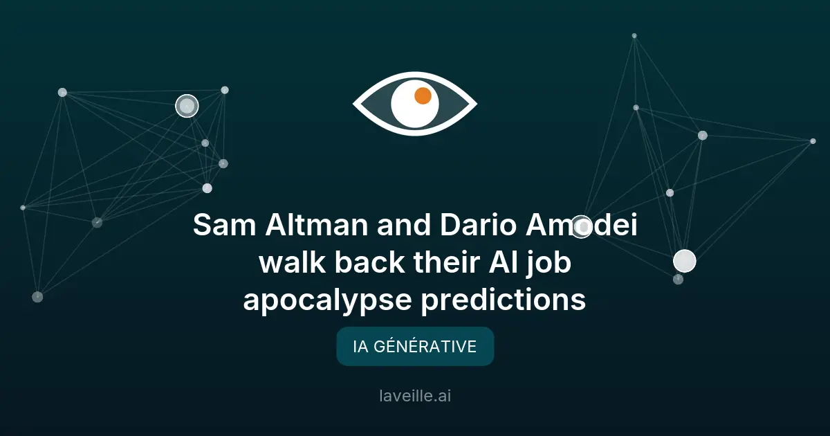 IA et emploi : les prédictions revues par Altman et Amodei