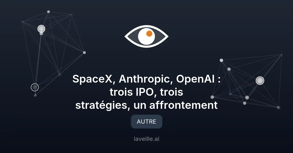 IPO imminentes de SpaceX, OpenAI et Anthropic : enjeux et stratégies