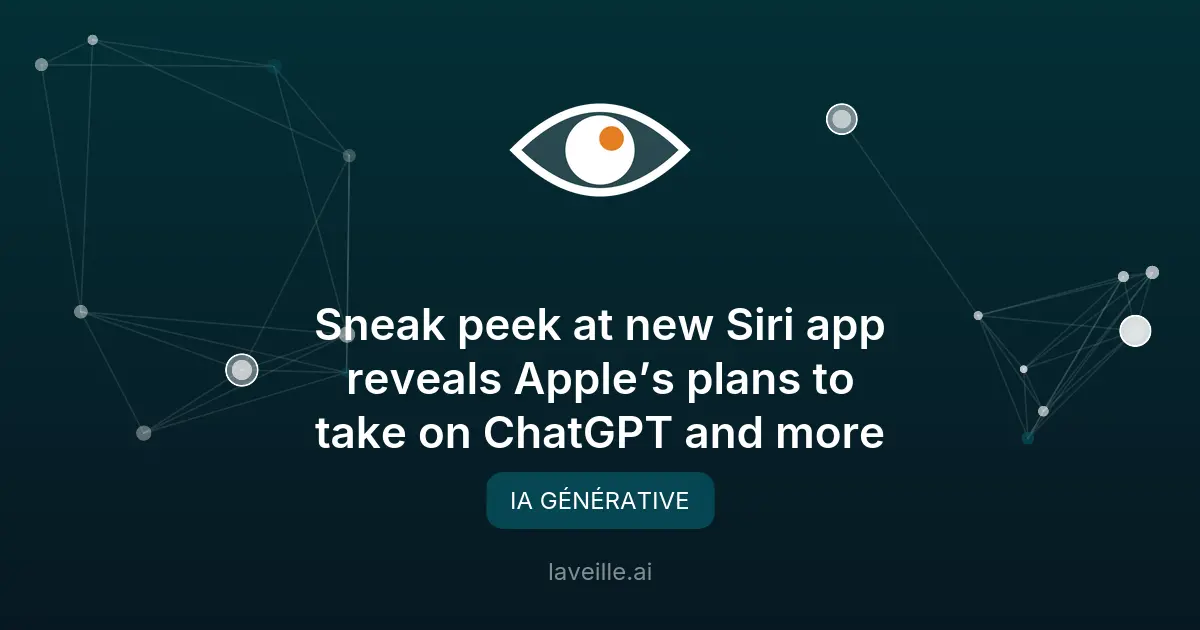 Apple prépare Siri 2.0 avec IA pour concurrencer ChatGPT