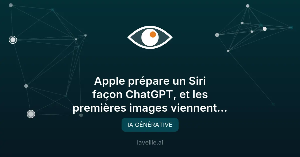 Apple révolutionne Siri avec un chatbot façon ChatGPT