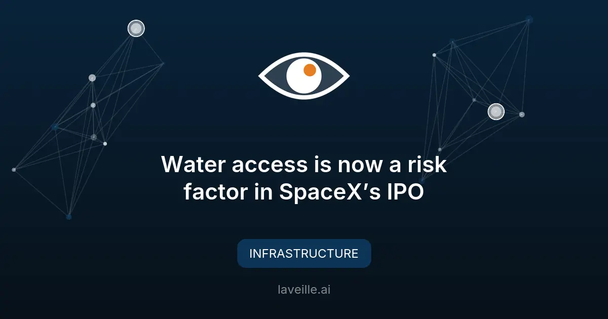 SpaceX alerte sur les risques liés à l'eau pour ses data centers