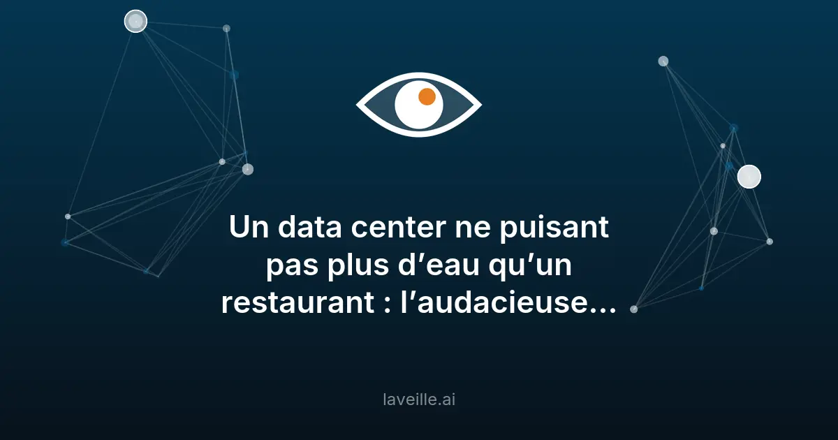 Microsoft réduit la consommation d'eau de ses data centers IA