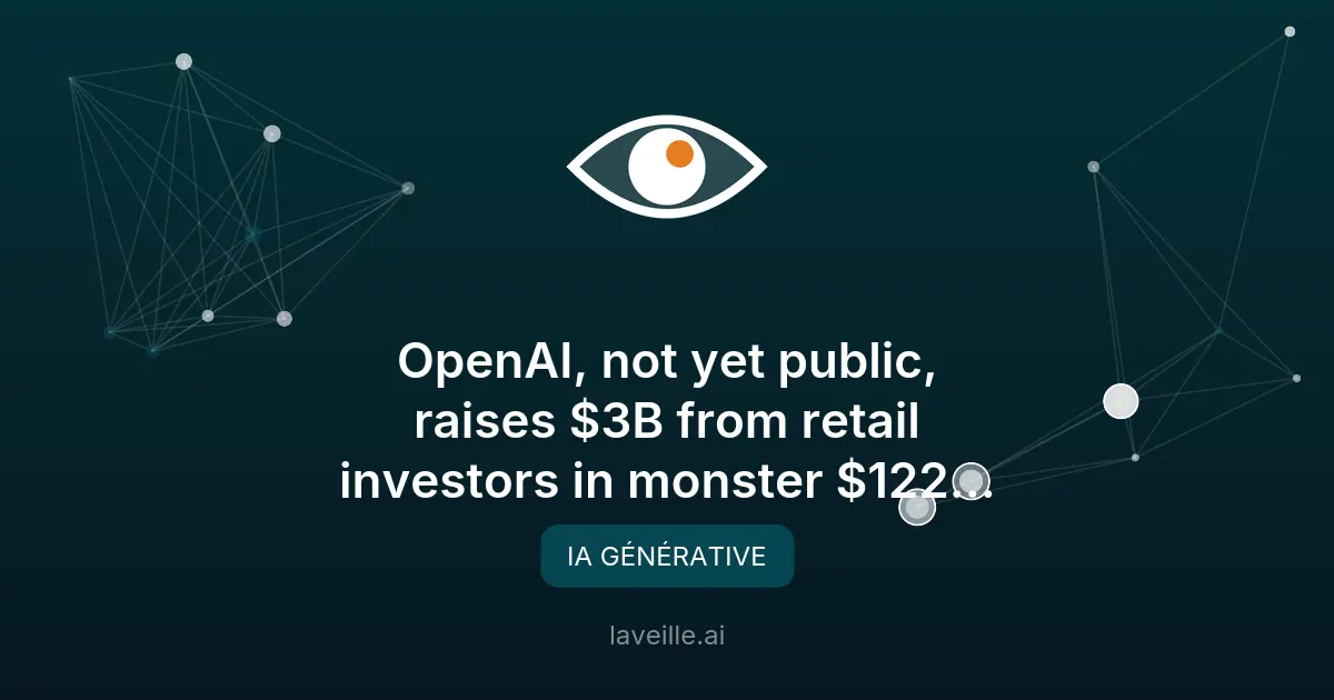 OpenAI lève 122 milliards : record en IA générative