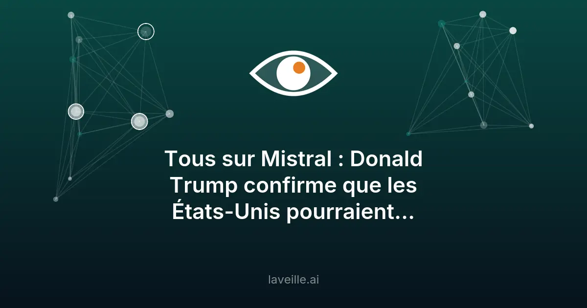 Trump confirme des discussions pour un État actionnaire des labos d'IA