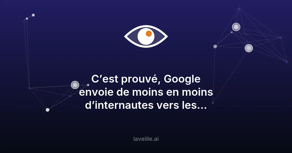Google réduit le trafic vers les sites web avec l'IA