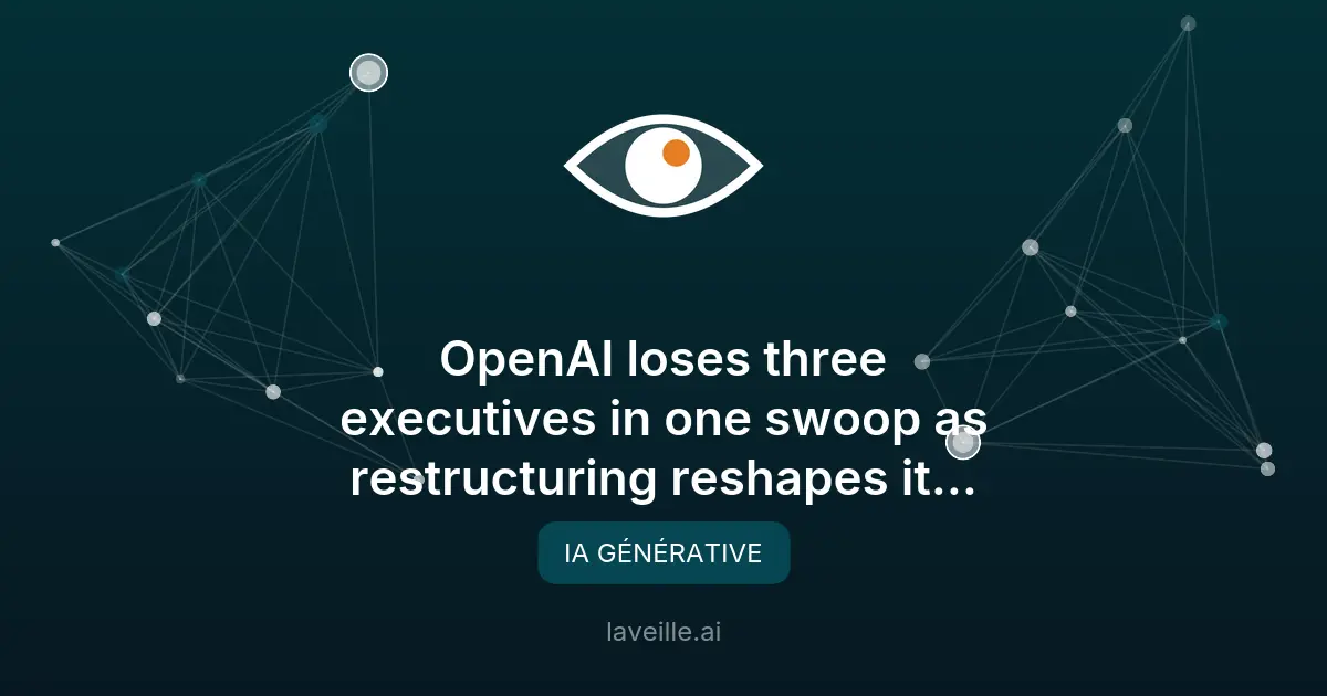 OpenAI perd trois cadres clés lors d'une restructuration