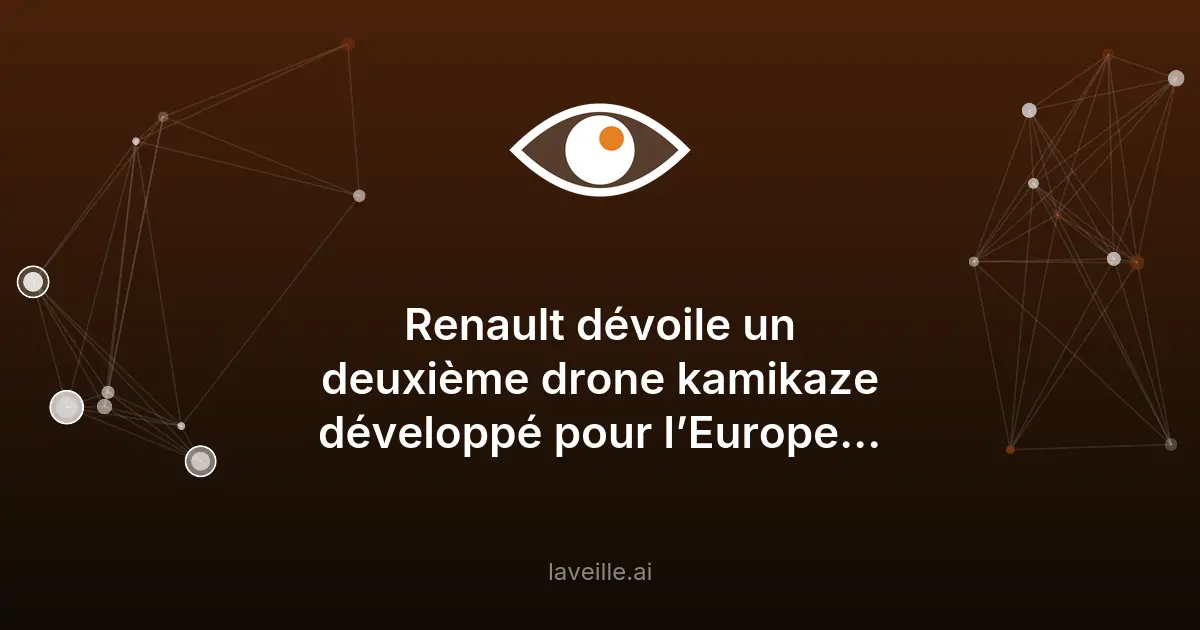 Renault dévoile un drone kamikaze pour l'Europe de l'Est