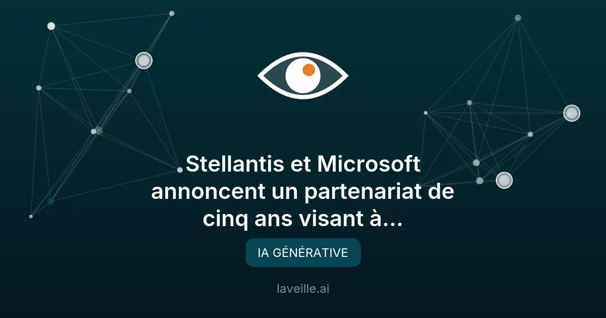 Stellantis-Microsoft: 100 projets IA pour l'auto