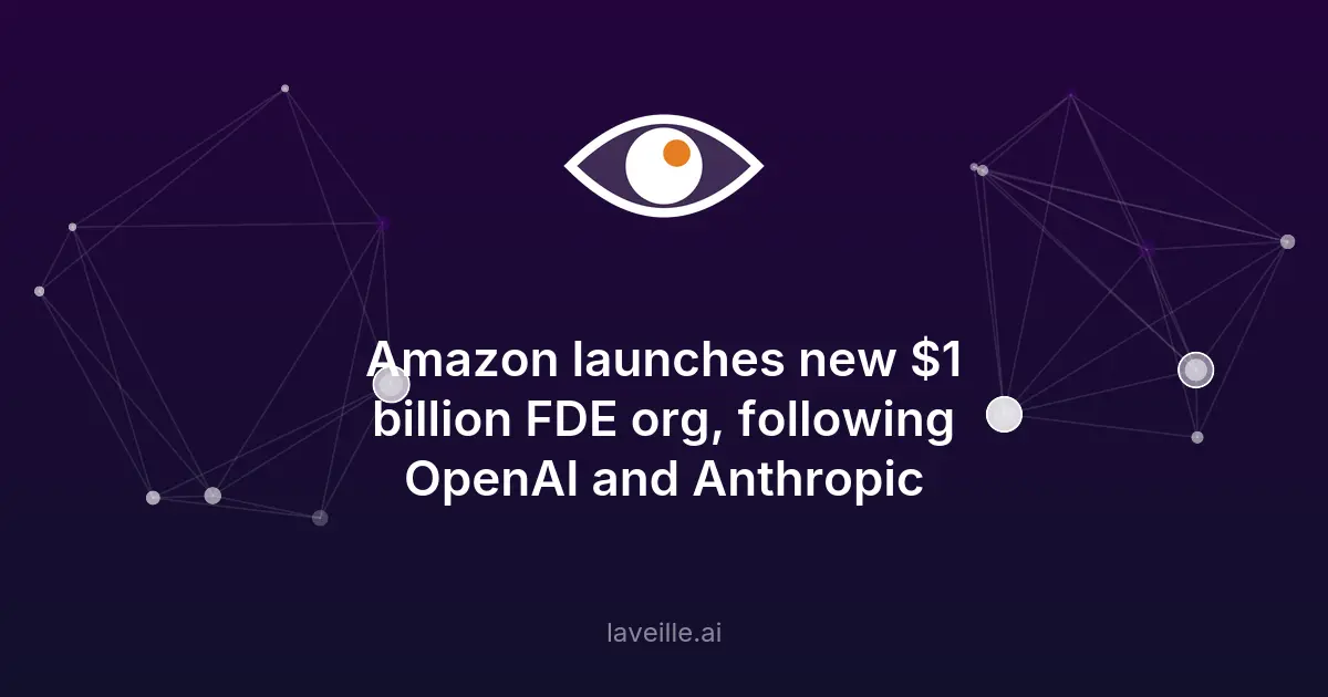 Amazon lance une org IA de 1 milliard $