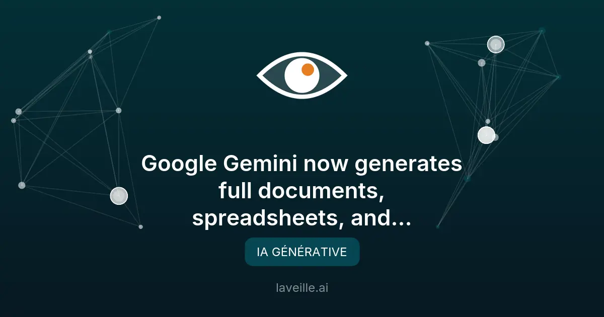 Google Gemini crée des documents directement dans le chat