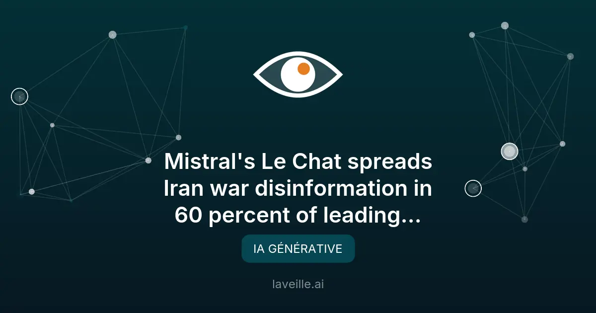 Le Chat de Mistral propage la désinformation sur la guerre en Iran