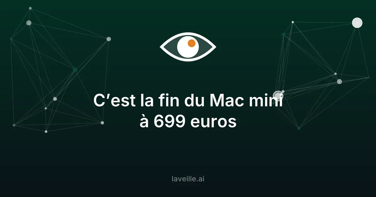 Apple retire le Mac mini 256 Go : prix augmenté à 949 euros