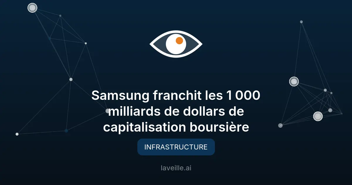 Samsung dépasse 1 000 milliards de capitalisation grâce à l'IA
