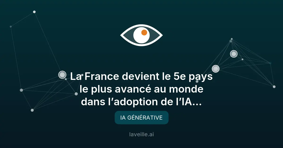 France 5e mondial en adoption d'IA générative