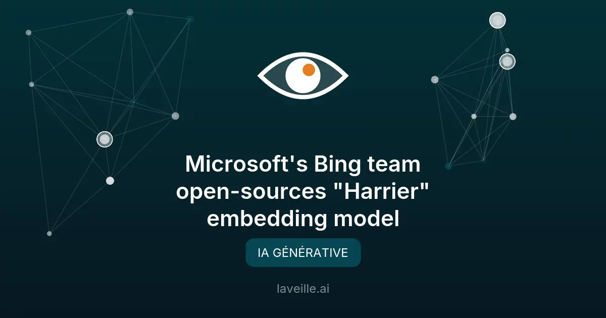 Microsoft lance Harrier, un modèle d'embedding open-source